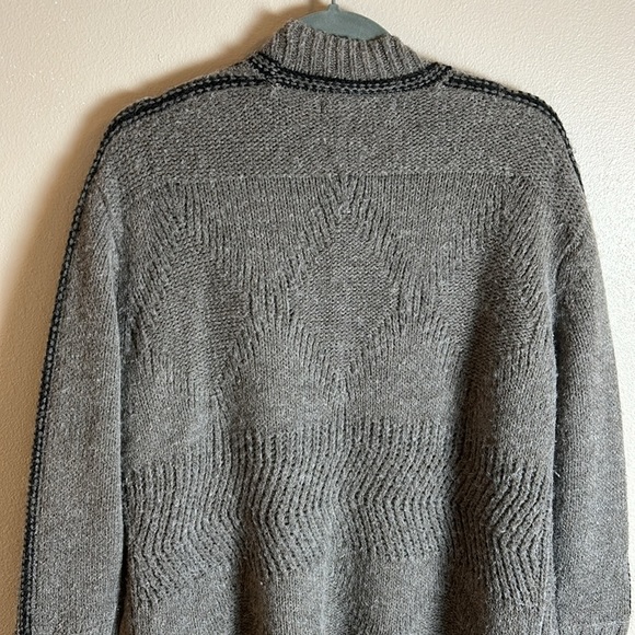 360 Sweater‎ Knit Open Front Cardigan Long Grey Wool Blend - Picture 8 of 10